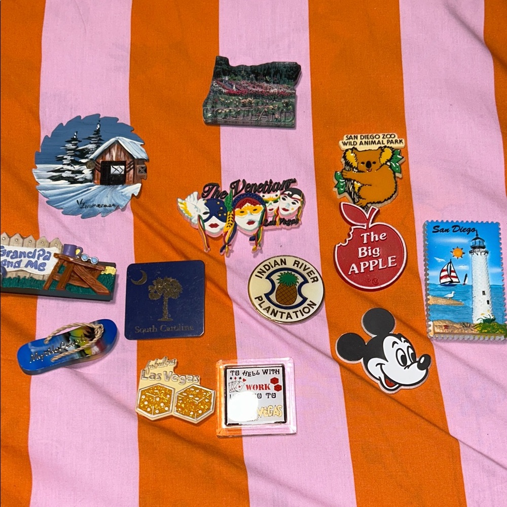 Vintage Colorful Souvenir magnet Collection